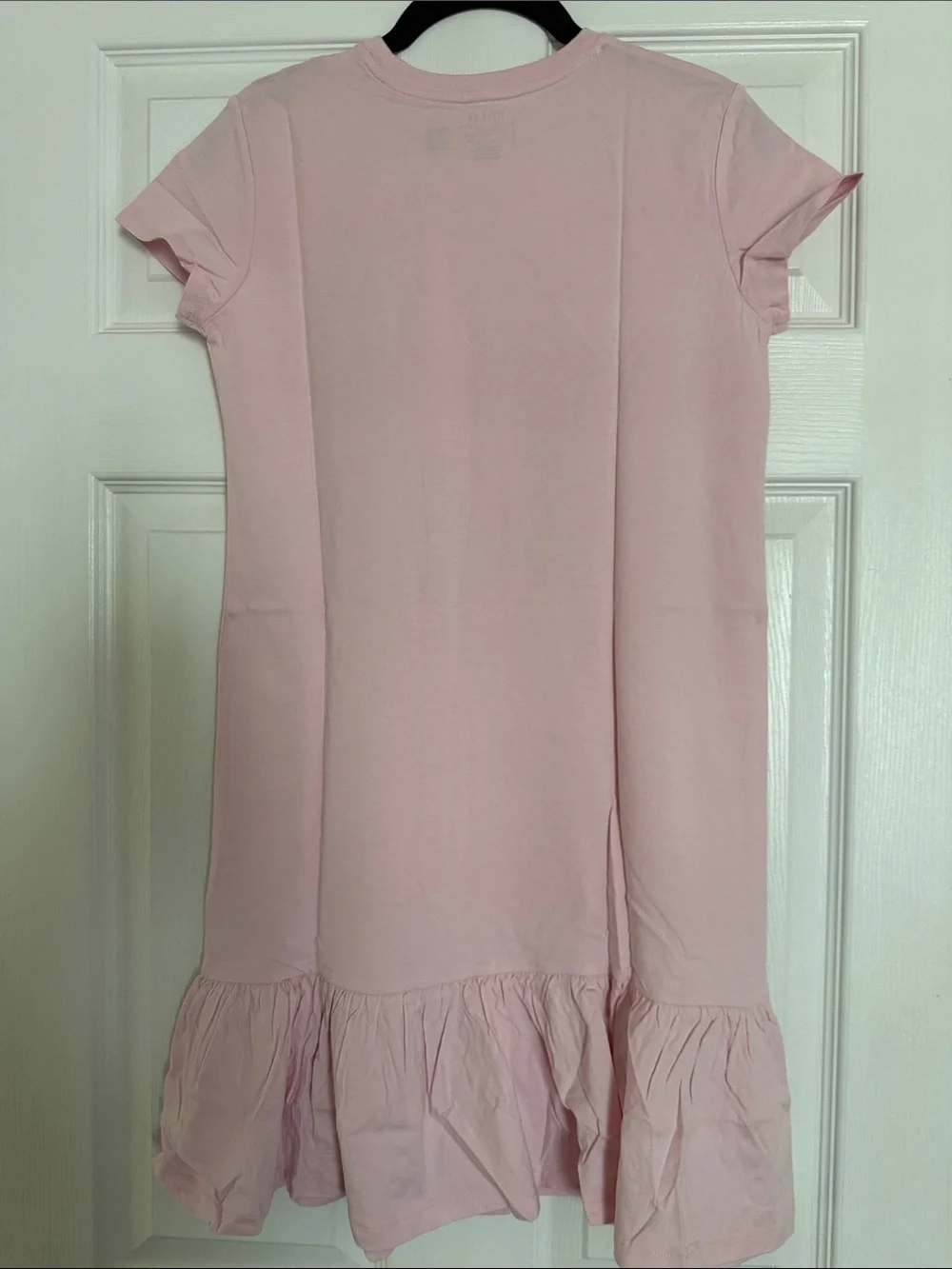 Ralph Lauren Pink Polo Bear Ruffle Hem Tee Dress (Girl)